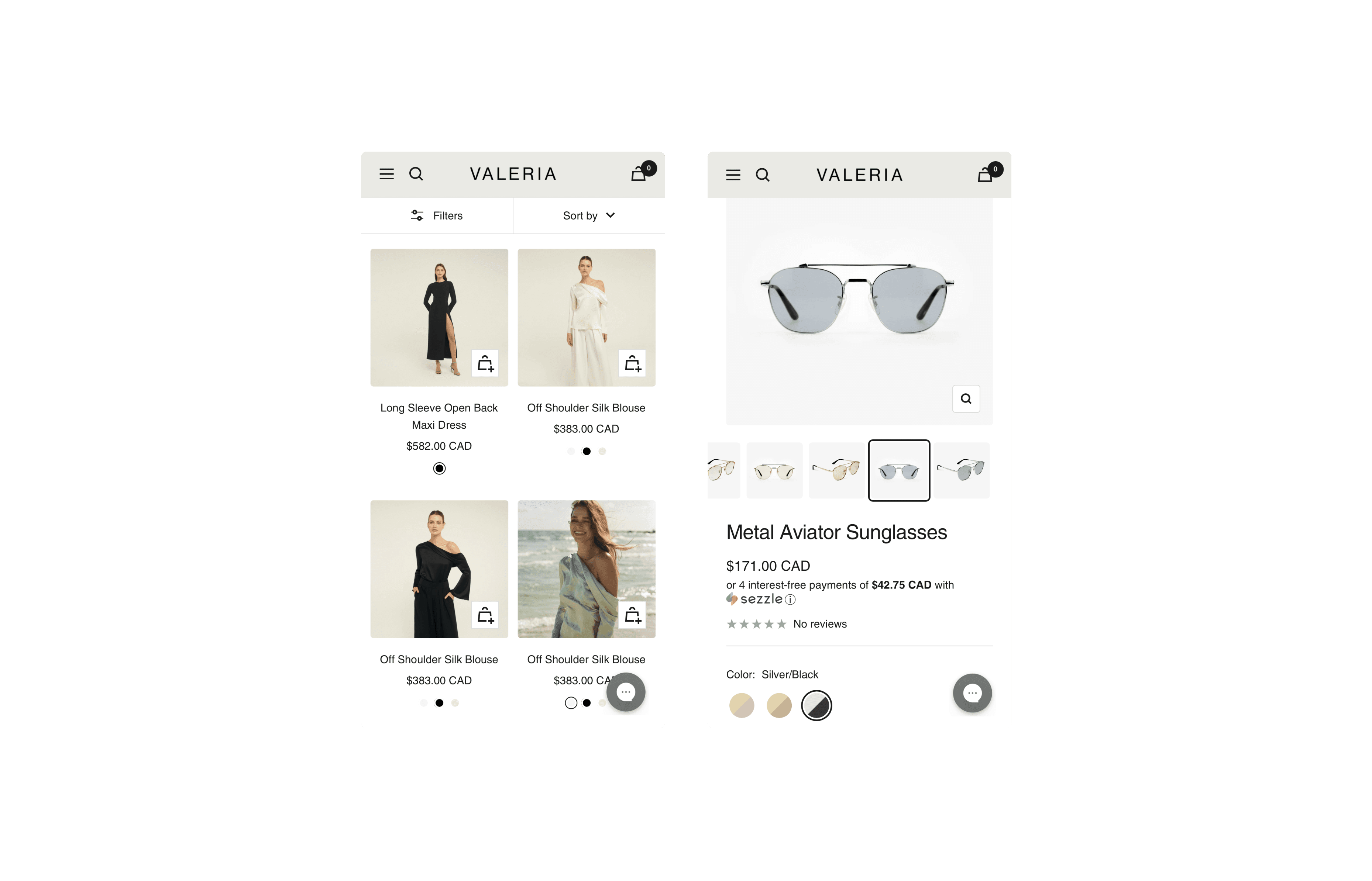 Valeria eCommerce Mobile